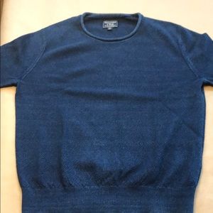 Blue sweater with waffle texture from Abercrombie